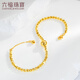 Luk Fu Jewelry Light and Shadow Gold Gold Gold Laser Beads Peots Gold Bracelet con un precio de 014184BA 6.59 gramos (incluido el costo de mano de obra 929 yuan)