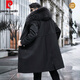 Pierre Cardin 2023 hiver nouveau Haining Parker Men's Fox Fur Inner doublure en cuir authentique en cuir manteau intégré de longueur moyenne manteau de fourrure moyenne à la longueur moyenne + brun intérieur xl (125-140jin [Jin est égal à 0,5 kg]))