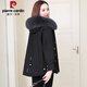 Pierre Cardin Parker Women's Short 2025 Winter New Haining Fur Removable Lazy Rabbit Fur Liner Jacket Lively Coffee Color Fox Fur Collar + Down Cotton Sleeves Full L Pierre Cardin Parker Women's Short 2025 Winter New Haining Fur Removable Lazy Rabbit Fur Liner Jacket Lively Coffee Color Fox Fur Collar + Down Cotton Sleeves Full L