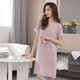 Banxinle nightgown (Banxinle) nightgown for women's summer modal short-sleeved pajamas summer thin home clothes middle-aged plus size loose dress XRD-9249# Women's M/160