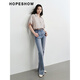 
Red sleeve striped shirt summer 2024 new women's clothing with shoulders off the shoulders and casual fashion and versatile temperament This year's beautiful shirt Kalan strip 722 M