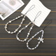 Neue Mobiltelefonkette Mobiltelefon Lanyard Perle Bogen Perlen Hanging Chain Accessoires Mobilfunkkoffer Schlüsselbund Anhänger K3271 Fünf-Punkte-Stern-Mobilfunk-Mobilfunk-Mobilfunkkette