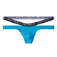 
ORLVS men's thong V-shaped double belt threaded cotton sexy single thong T-trouser low waist U convex bikini small triangle men's black 1 strip M [recommended 45-55kg]