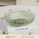 Baijie fruit plate snack plate home fruit plate living room dry fruit plate tray candy nut plate gold edge masonry light luxury green