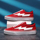 Yingwen Skateboard Shoes Flat Shoes Men Месть x Storm Shorm Storm Lightning Flame Canvas Shoes Men Casual Shoes Lightning Orange (подошва второго поколения) 44