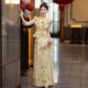 Zhiji xiUhe Hochzeitsbraut Hochzeitskleid 2025 Neue Champagner Farbe Neues chinesisches Hochzeitskleid Toast Drache und Phoenix Kleid Hochzeitskleid Hf008 m