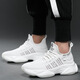 XI und Han Frühling extra große Größe Herrenschuhe 45 Herren Sportschuhe 46 Herren Daddy Schuhe 47 Atmungsfreie Weitnetzschuhe 48 Weicher Sohle 9902 Weiß 46