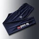 Le coq sportif French big cock ice silk sweatpants men's summer casual versatile trendy quick-drying elastic leg-length pants navy blue ice silk pants-2025 2XL