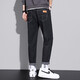 
Xiao Xueling jeans men's summer 2025 new thin pants men's trendy brand straight loose cropped pants versatile men's clothing 6621 black + 6621 black 30