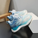 
Huilirui children's shoes for boys rotating buttons spring and summer anti-slip wear-resistant training shoes for students shock absorption rebound running shoes sports shoes 9903 Tianlan single network 34