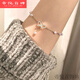 Mädchen Herz Bogenarmband Koreanisch Süßes, einfaches, vielseitiges Nischendesign Handdekorationsstudent Bester Freund Geschenk M1476 [1 Set von Bugarmband]