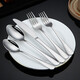 Yuexiang Edelstahlmesser und Gabellöffel Western Essgeschirr Set Dessert Mischlöffel Fruchtsalat Instant Nudeln Fork Steak Messer Edelstahlmesser und Gabellöffel 3 Teile (SH6628)