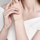 CHINA GOLD 18k gold twisted rope plain chain K yellow bracelet as a birthday gift for girlfriend and wife, about 0.6g