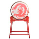 Feiming de tambor de vaca vertical bater dragon tambor chino tambor rojo performance tambor de baile potencia tambor gong instrumento de tambor de 2 metros dragón auspicioso + soporte de tambor vertical + tambor de seda roja barra de batería