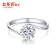 Jin Duoxi (COLDDOX) platinum ring women's moissanite platinum wedding ring custom twisted arm six-claw snowflake ring for women 1 carat customizable diamond D color/flawless 50 points Ring No. 11
