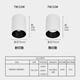 AIDO HUIMING Installé Downlight Spotlight LED PLADE LED sans trous pour le couloir d'entrée monté sur le plafond rond Maison Coulet Entrance 6223 NOUVELLE