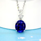 Tiansi sapphire pendant 925 silver plated 18K gold necklace colored gemstone crystal tanzanite color women's picture color pendant without chain