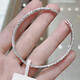Kaibaolou pt950 platinum bracelet Royal concubine oval platinum bracelet bracelet frosted bright surface PT999 Mother's Day gift 19g solid mouth double sand 5mm remarks ring number customization