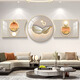 Chengzis Wohnzimmer Dekoration Gemälde modernes einfaches Sofa Hintergrund Wandhängemalerei Nordic High-End Atmosphärische Feather Wandtriplett Wandmalerei JD15271 60*40/60*60/60*40 handgefertigtes Diamant eingelegtes Malmalerei PVC Black Edge