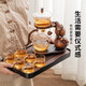 Good Kiln Glass Automatic Kung Fu Tea Set Anti-scalding Home Office Lazy Magnetic Tea Maker Holiday Souvenir Gourd Tea Maker Upgraded/Next Day Delivery Practical Souvenir for Husband, Teacher and Elders Retirement