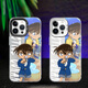 Kue Teow Detective Conan Apple phone case iPhone 16pro/13/11ProMax Huawei nova7/Honor X40 Cute 70/Xiaomi 14 Ultra Protection Detective Conan 9272-Color Silver IMD-Gray Black iPhone 16 pro