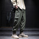 Xuan Laiya zipper workwear casual pants for men spring and summer thin stretch loose large size men Harun casual charge long pants for men black 2XL