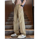 Jeanswest Casual Hosen Männer Schwarz Amerikaner gerade Baumwoll Frühling und Sommer Neue vielseitige lose Arbeitshose Männer 8011 Black XL