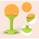 Tired baby soothing teether, molar stick, baby bite gum, anti-eating hand artifact, chewable silicone, can be boiled, orange