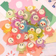 Glow-in-the-dark three-dimensional cartoon doll cute decompression trendy diy children's toy ornaments accessories cream glue Eggman Party-4 pieces random style