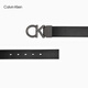 Calvin KleinJeans men's business gentleman style casual double-sided with ck letter metal buckle belt belt holiday gift