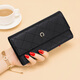 Cnoles women's wallet women's light luxury clutch card bag women's coin wallet high-end Chinese Valentine's Day gift for girlfriend diamond black new heart-wrenching practical birthday gift for wife