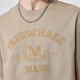 
Mark Huafei [pure cotton] short-sleeved T-shirt for men 25 spring and summer new round neck letter style embroidered comfortable breathable loose men's T-shirt 701 khaki (silhouette version) L (height 170-175 weight 65-70)