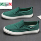 CARTELO 2025 spring and summer new canvas shoes for men, one-foot lazy shoes, low-top breathable ice silk cloth shoes, versatile casual shoes for men, gray-green BD23020 42