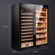 Meijing (raching) cigar cabinet CS600 double-door red wine and cigar cabinet integrated cabinet, dual temperature and dual humidity, compressor air-cooled solid wood humidifier, commercial household constant temperature and humidity cabinet (black walnut color) cigar double-door cabinet, dual temperature and dual humidity, red wine and cigar cabinet