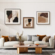Ji Jian Ji modern minimalist living room decorative painting abstract art sofa background wall combination mural high-end large white wall hanging painting