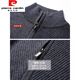 
Pier Cardin stand collar solid color cardigan men's jacket sweater Korean version pure wool knitted sweater spring trend handsome men's jacket gray S 165