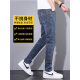 Luo Meng summer jeans men's loose straight trend brand new versatile casual long pants men's 2024 spring style 8011 blue gray 32