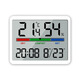 Refrigerador Magnético Succión Reloj Desktop Temperatura electrónica y humedad Medidor Etiqueta Climatrato Madre y bebé Temperatura y medidor de humedad Medidor Medidor de cocina Succión magnética 9905 Blanco