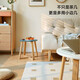 Lin's home coffee table small apartment solid wood legs round tea table living room home Japanese style combination side table LS755 [white] LS755J3-A large round coffee table