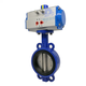 Pneumatic butterfly valve 304 stainless steel lining wear-resistant high temperature acid and alkali cut-off butterfly valve D671X-16P 304 valve plate DN80