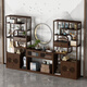 WAWJ Duobao Pavilion storage rack multi-layer tea storage cabinet living room small ancient rack tea room tea set rack tea display cabinet combination model-3 piece set