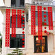 Lishi Boda de la boda al aire libre Banner Diseño Balcón Lahua House rural de la casa de boda colgada Decoración de bodas al aire libre [Total de 684 cm Long Strips] Villa Patio Diseño B
