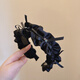
LeMIAO 2024 early spring new product retro acetate satin high-quality Hepburn style exquisite bow hairpin headband women F826-black Hepburn style hairpin
