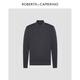 Nobeda Roberta autumn new sheep sweater long-sleeved polo shirt style sweater pullover casual sweater men's blue gray 56