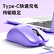 狼蛛（AULA）SC580/650无线鼠标 游戏鼠标电竞专用 有线无线蓝牙三模 可充电 轻量化鼠标 电脑键盘鼠标套装 SC580X【浅紫色】+防滑贴