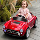 Kangshuai Aibeimei children's electric car four-wheeled seats and can be remotely driven by people 1-3-6 years old 5 toy cars kids and babies driving a baby stroller White soft wheel: leather seat + remote control + trunk Early education music mobile phone Bluetooth