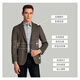 Sachi Satchi Herren Wollanzug 2023 Herbst Neu gestreiftes leichter Business Wollanzug Jacke Hellbraun 50 B