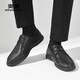 Aokang leather shoes men's lace-up moccasins business casual shoes lace-up men's shoes black size 40
