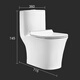 Huida inodoro Jet de chorro de chorro para el inodoro que salva el agua y ralentiza la cubierta del inodoro inodoro Integrado de la superficie de esmalte fácil de limpiar HDC6218 305 Distancia del pozo