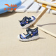 ANTA Children's Sandals 2026 Summer New Boys and Girls Baby Sandals Baotou Soft Sole Breathable Sports Beach Shoes True Blue/Anta White/Black-4 20